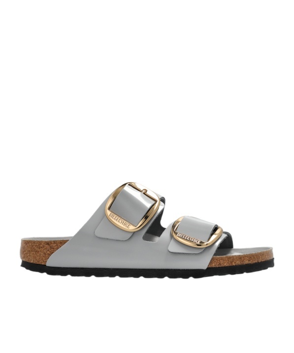 Birkenstock Buckle Slippers In Gray