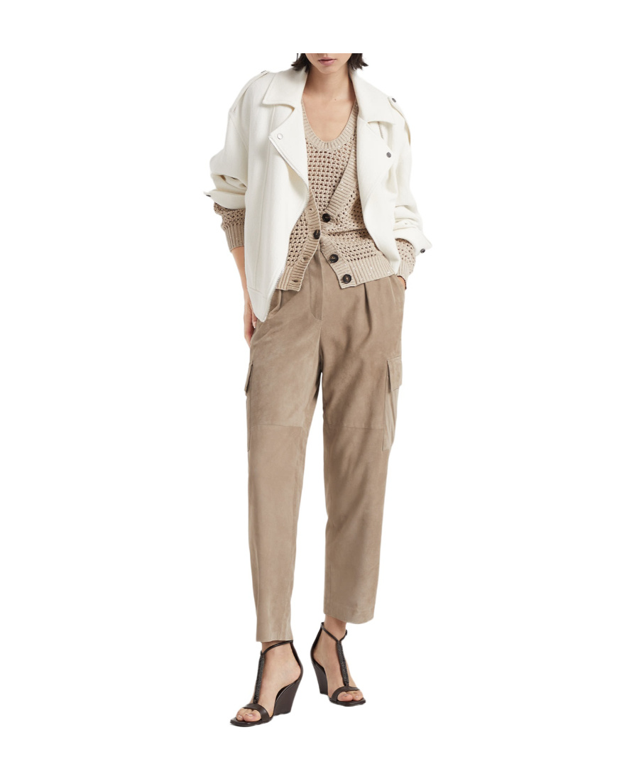 Brunello Cucinelli Single-pleat Straight-leg Trousers In Brown