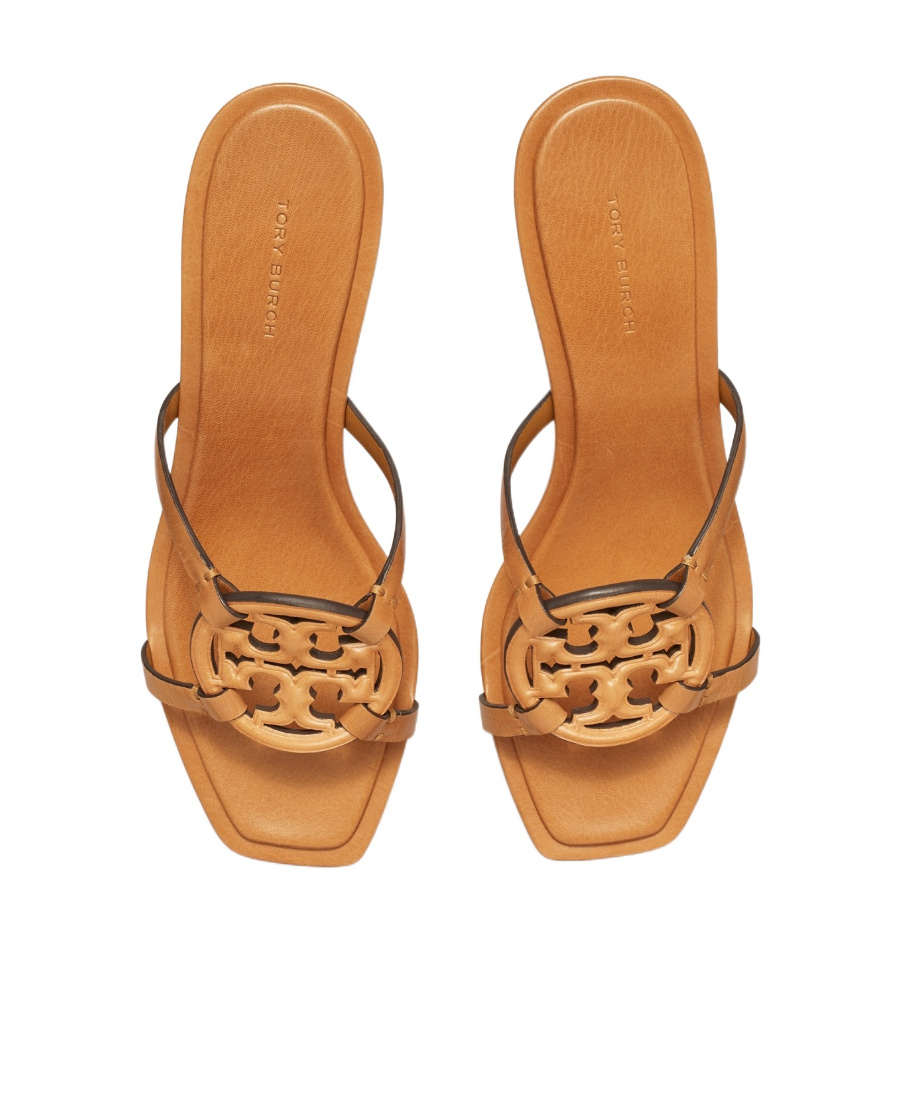 TORY BURCH TORY BURCH MILLER GEO SLIP-ON HEELED SANDALS