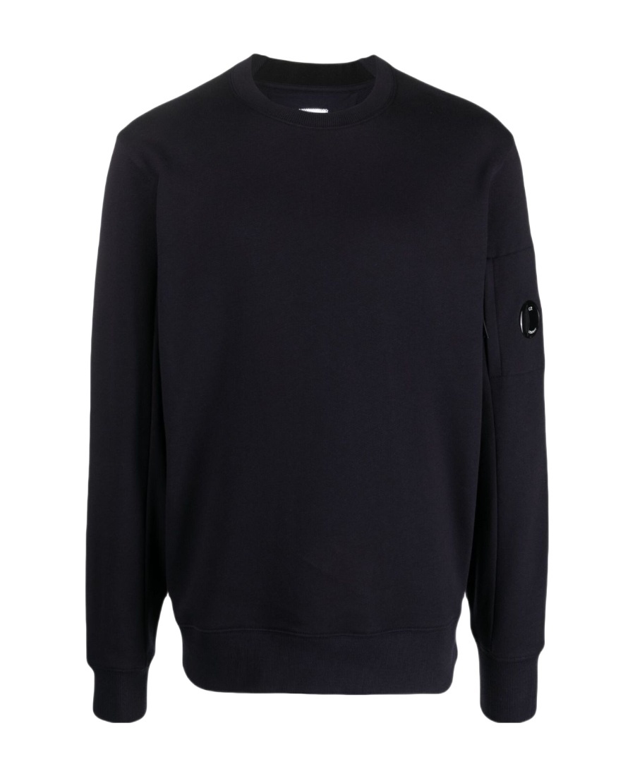 C.p. Company Diagonal Raised Fleece Sweatshirt In Black