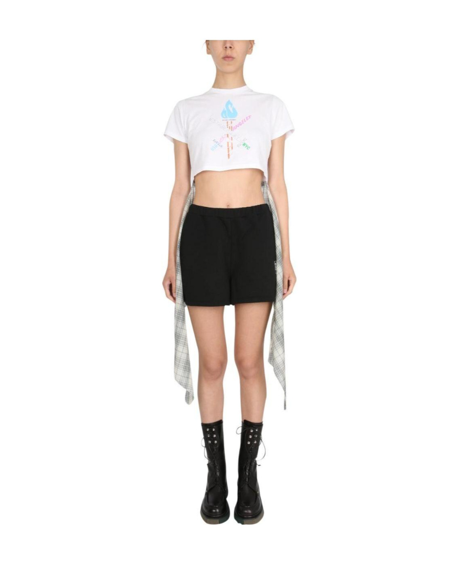 Opening Ceremony Word Torch Hybrid Tshirt In Black