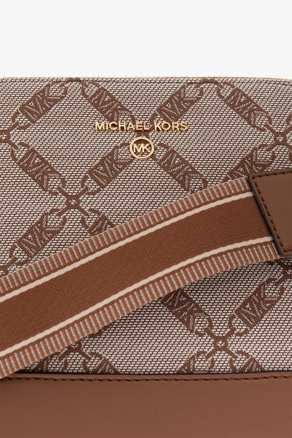 Michael Michael Kors Logo-embossed Crossbody Bag In Brown