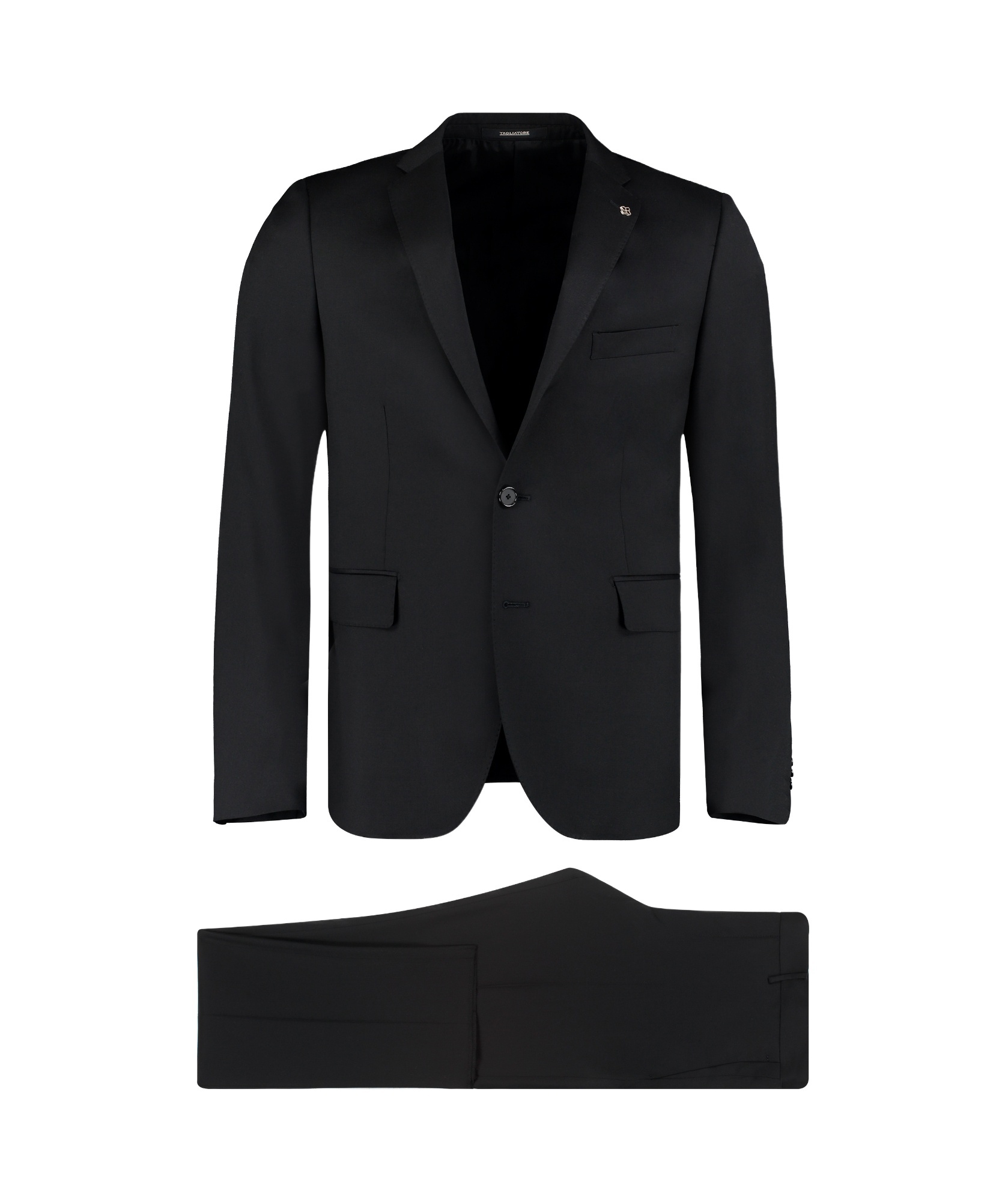 Tagliatore Virgin Wool Two-piece Suit In Black