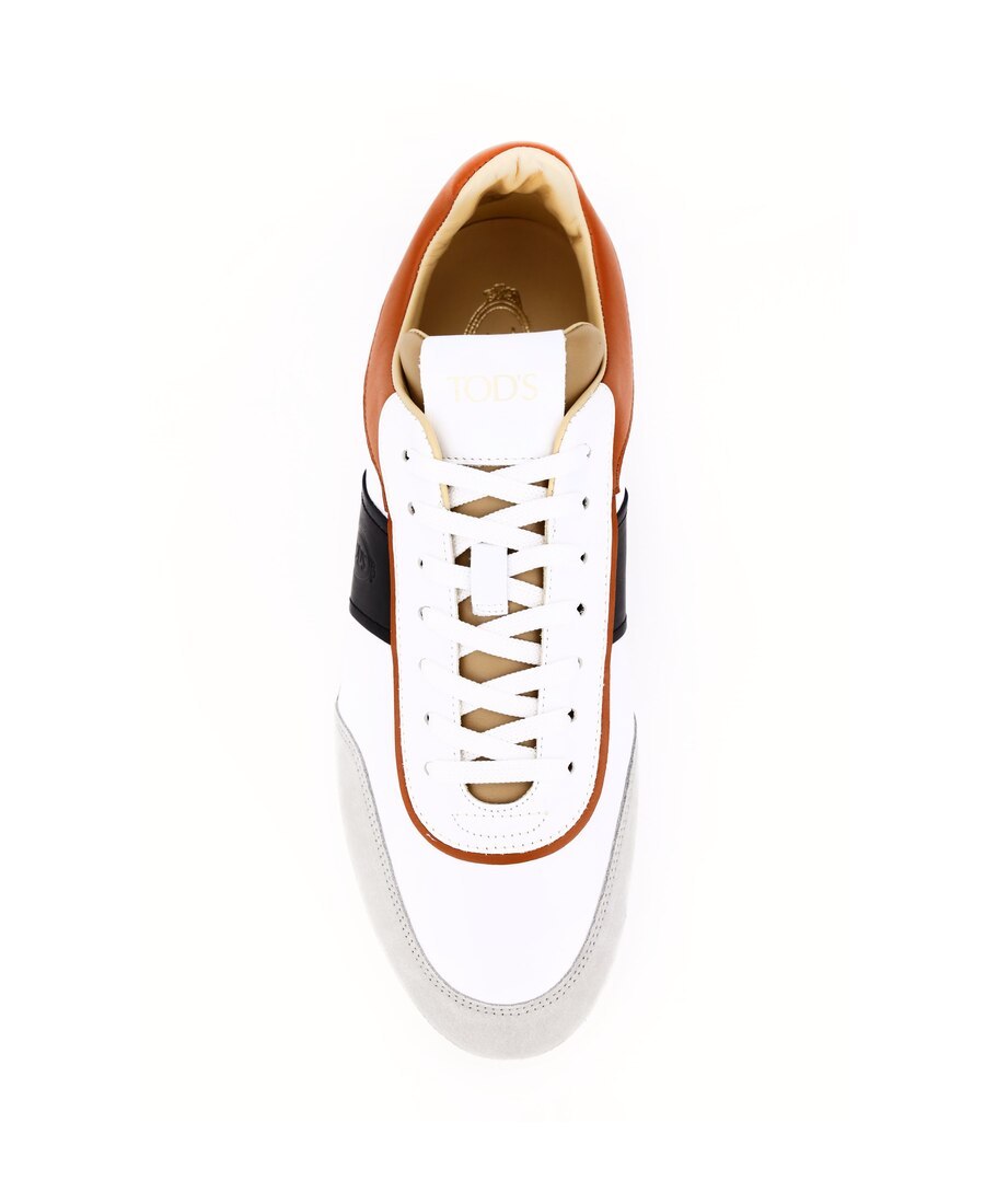 Tod's Tabs Leather Low-top Sneakers In White