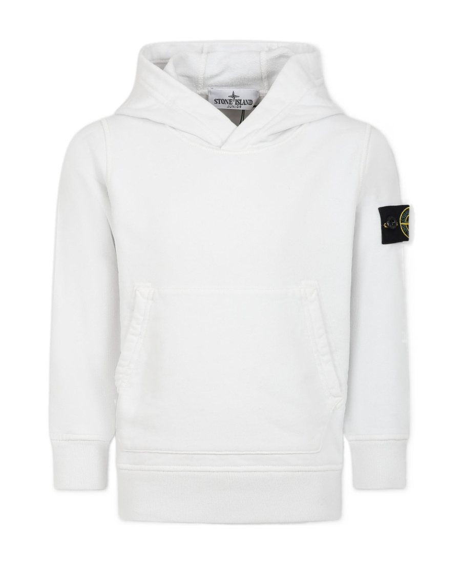 Stone Island Compass-badge Cotton Hoodie In Nude