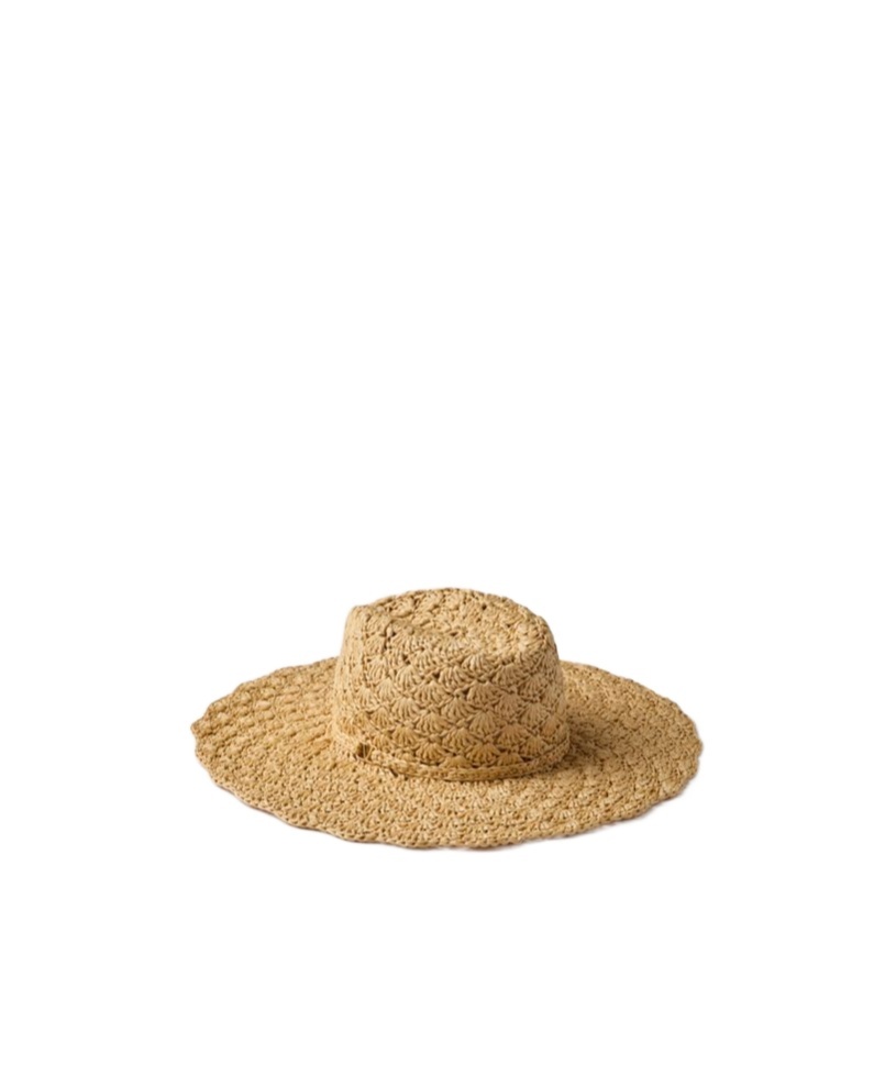 Valentino Natural Raffia Escape Hat In Nude