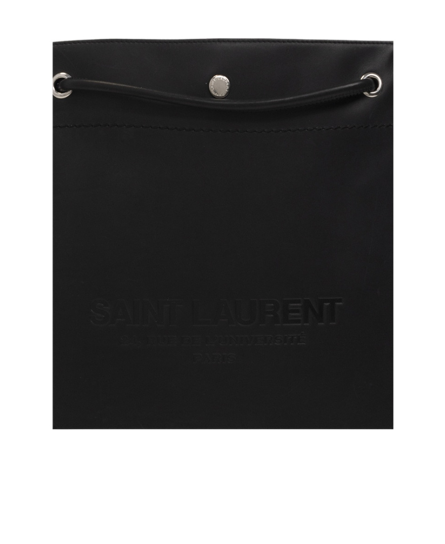 Saint Laurent Universite Flat Crossbody Bag In Black