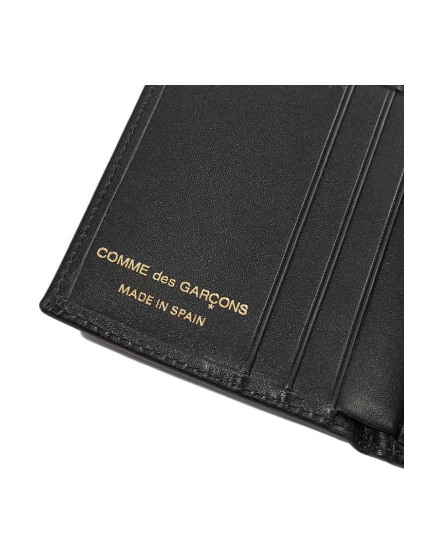 Comme Des Garçons Logo Wallet In Black