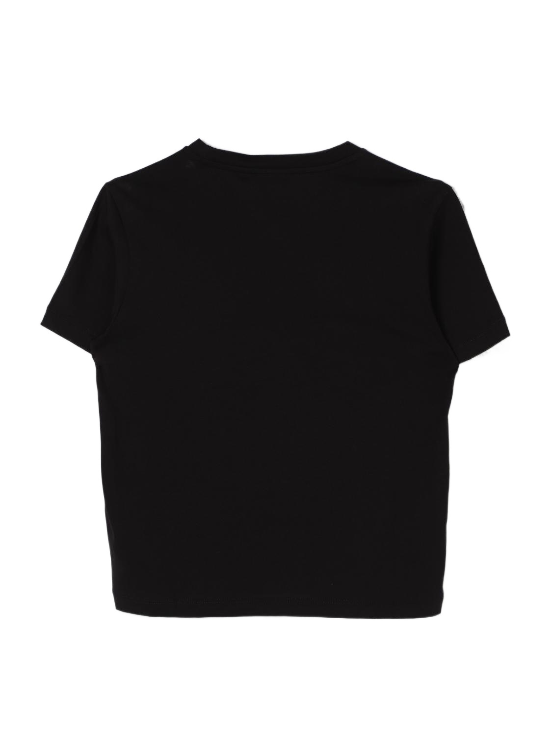 Ea7 Round Neck T-shirt In Black