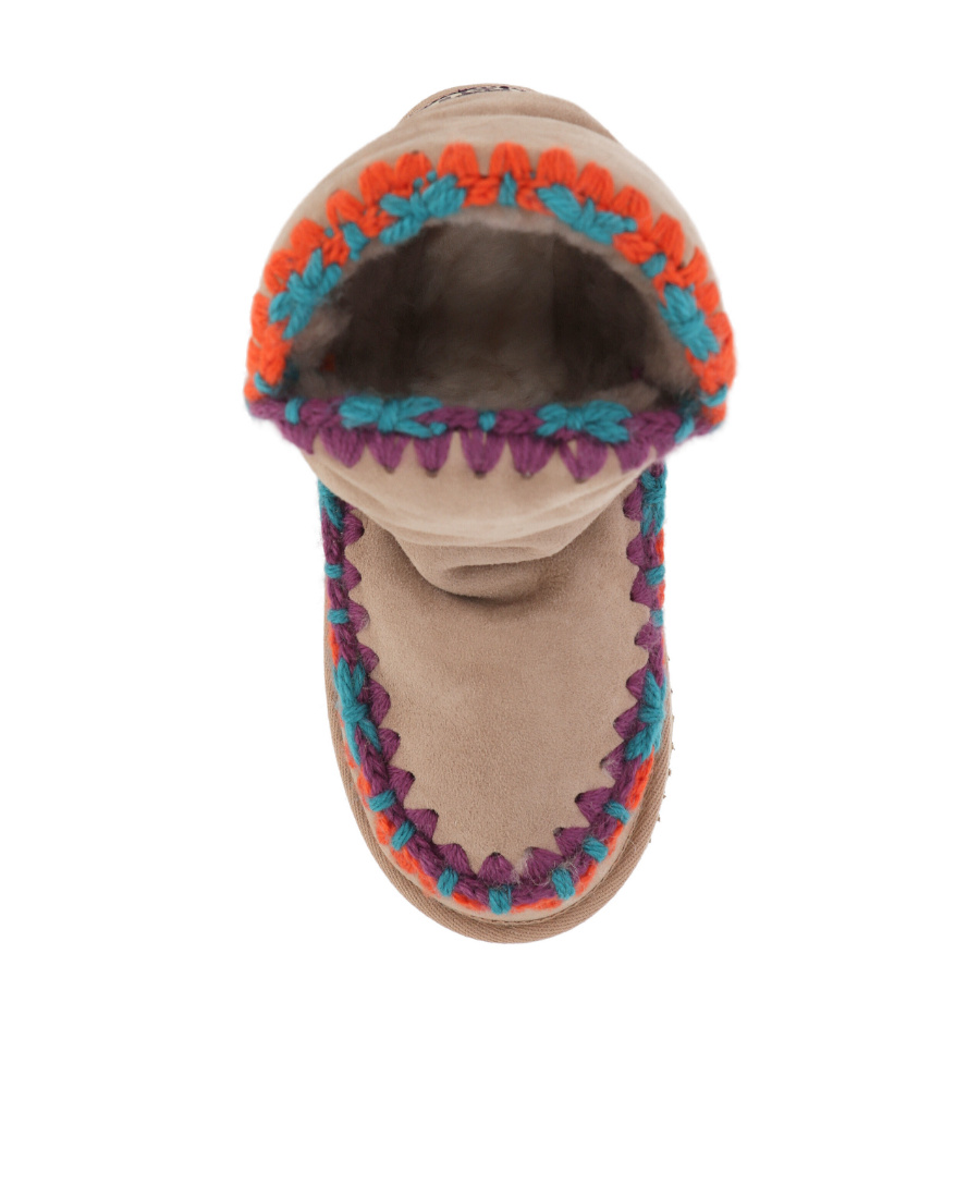 MOU ESKIMO 24 CONTRAST-STITCH BOOTS 