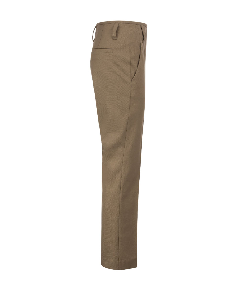 Brunello Cucinelli Stretched Straight Leg Trousers In Brown