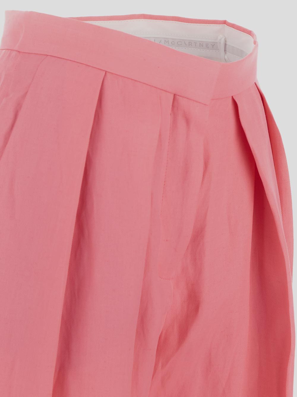 Stella Mccartney Pink Viscose Blend Wide-leg Pant In Pink