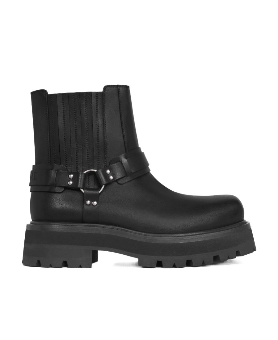 Celine Logo Boots In Black