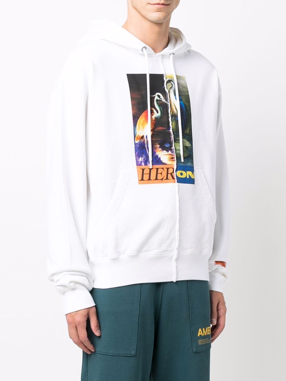 Heron Preston Heron Split Heron Prnt Hd Swt Wht Orng In White