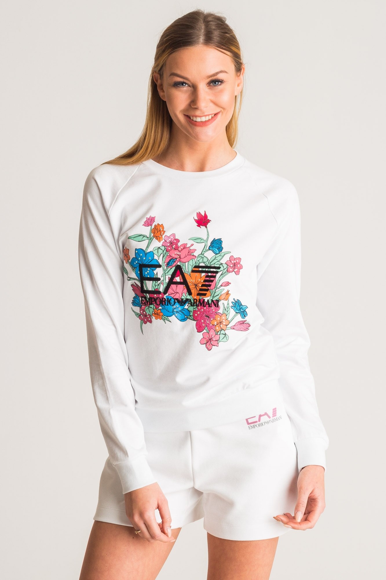 EA7 LOGO LONG-SLEEVED SWEATER 