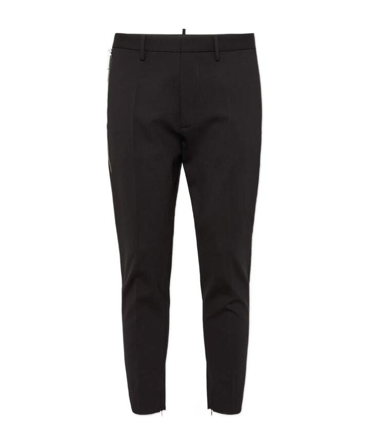 Dsquared2 Logo-print Tapered Trousers In Black