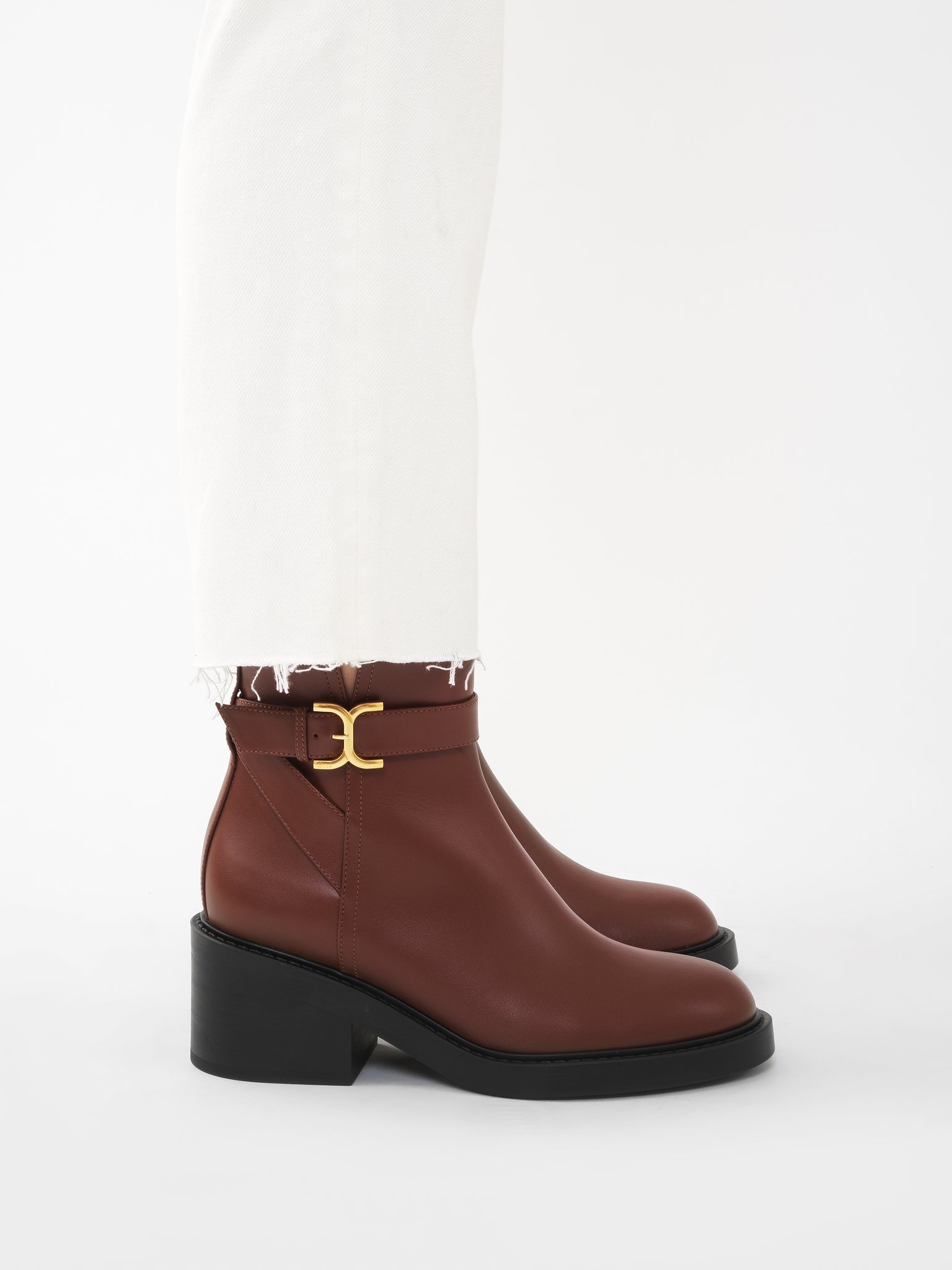 Chloé Chloe Marcie Ankle Boots Tan In Brown