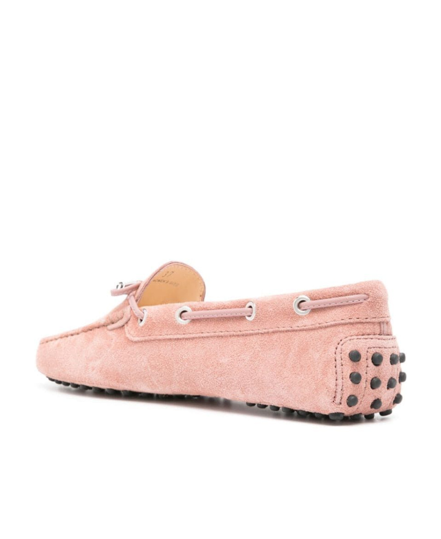 Shop Tod's Gommino Driving Suede Loafers In Pink