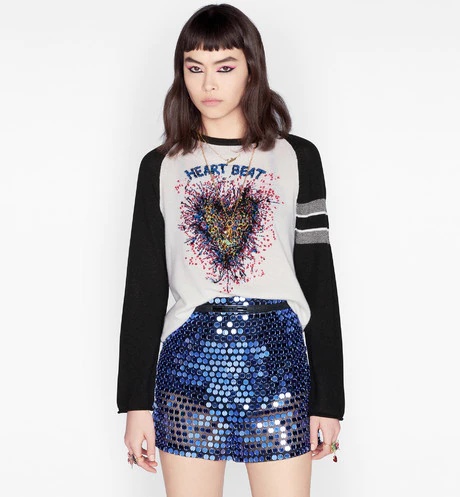 Dior Sequins Decorated Shorts In Blue