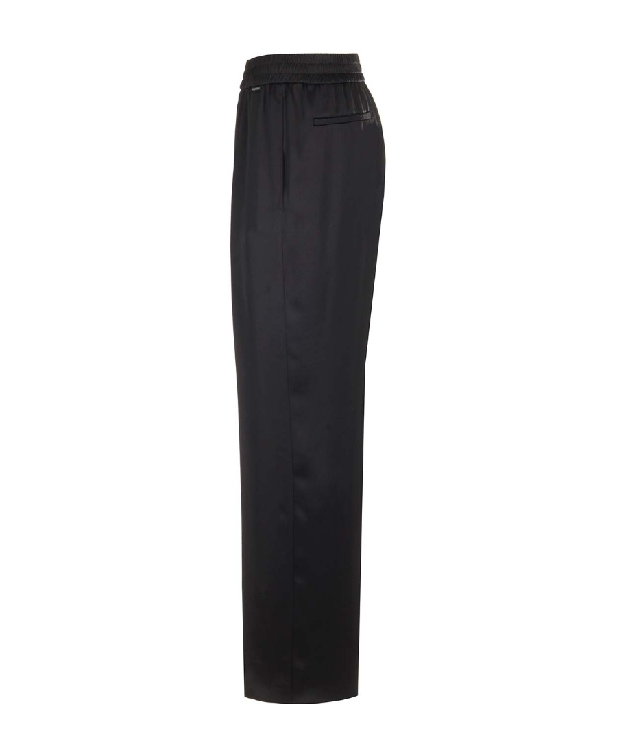 Valentino Black Elasticized Trousers In Black