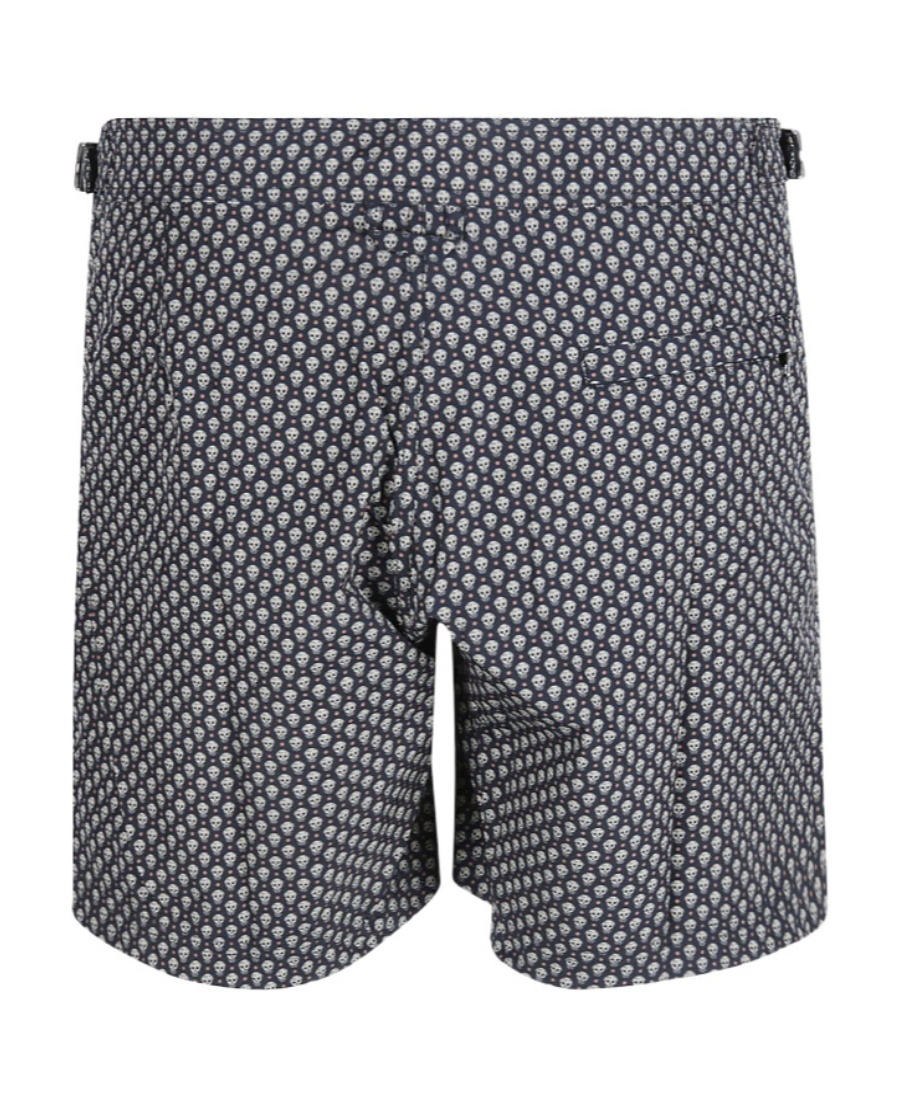 Alexander Mcqueen Alexander Mc Queen 549980 Man Ivory/lapis Blue Sea Clothing In Black