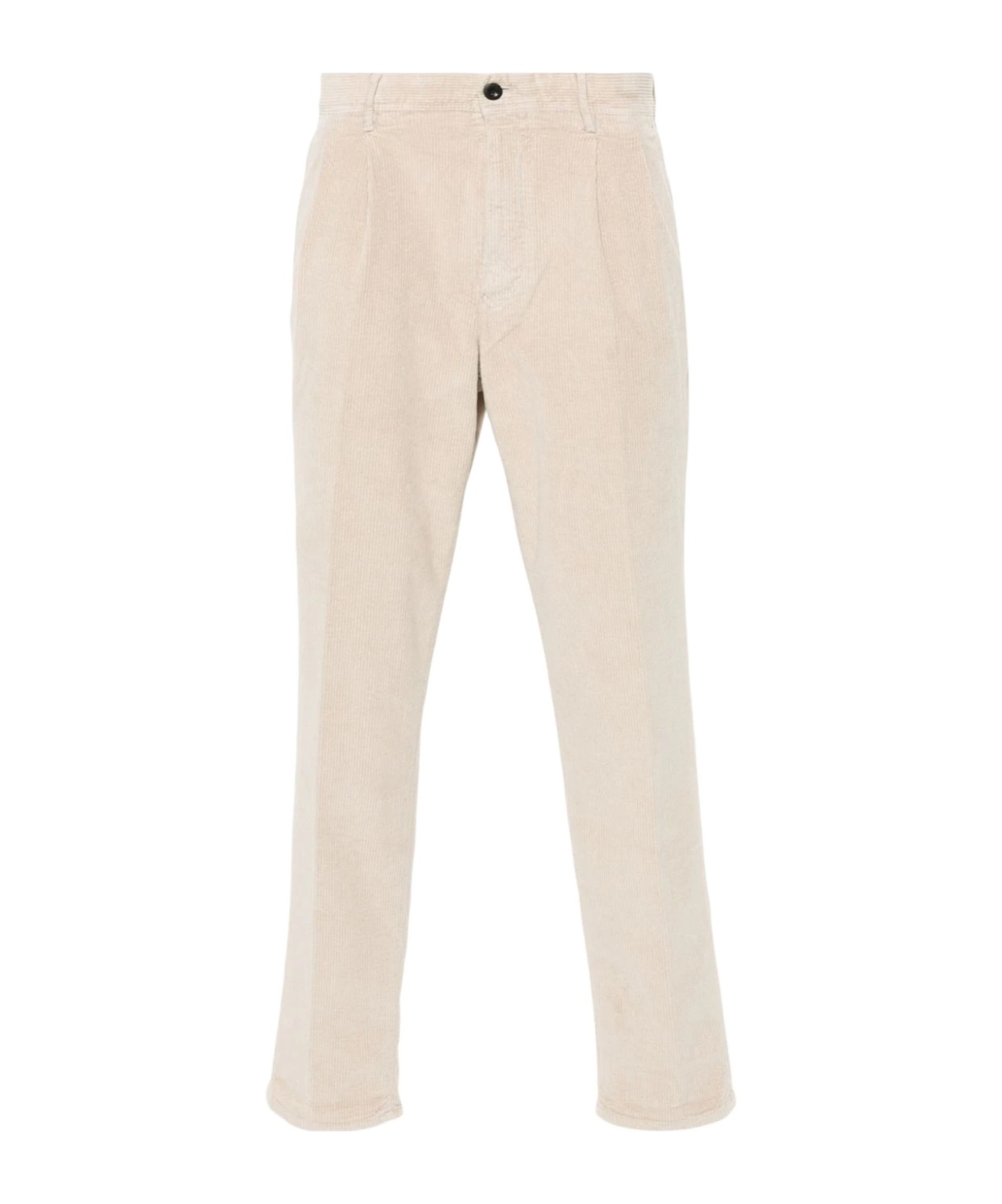 Incotex Tapered-leg Corduroy Trousers In Nude