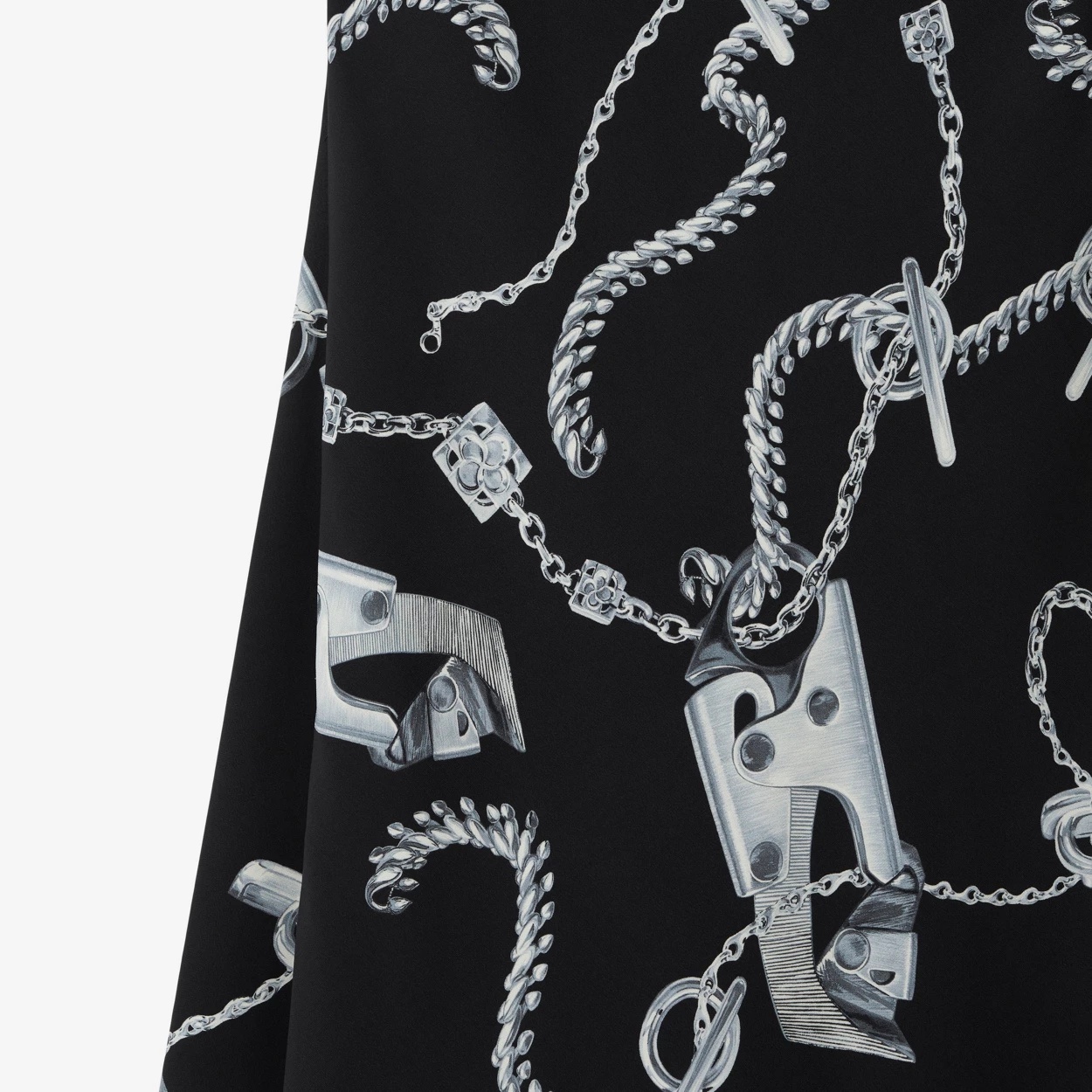 Burberry Knight Hardware Flared Dress In Black