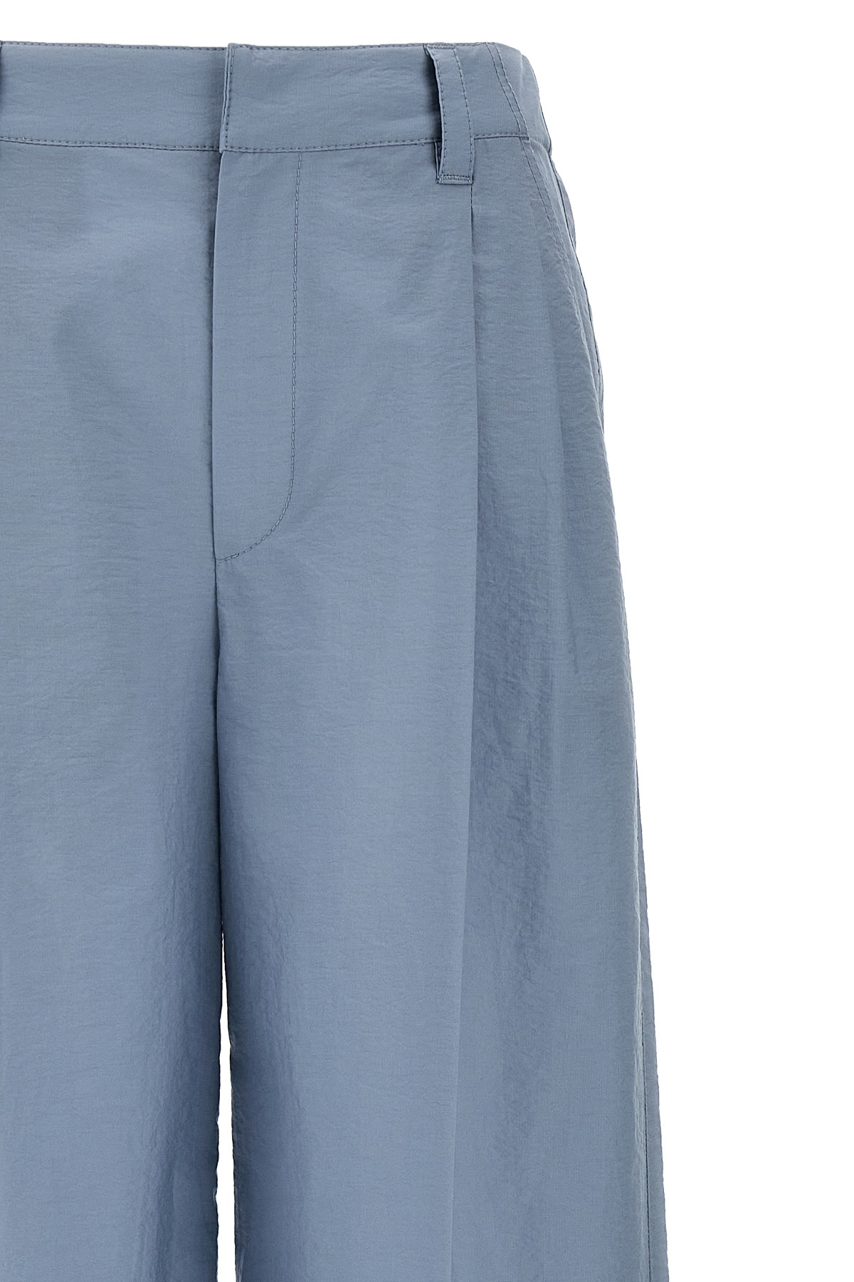 Brunello Cucinelli Belt-loop Casual Pants In Blue