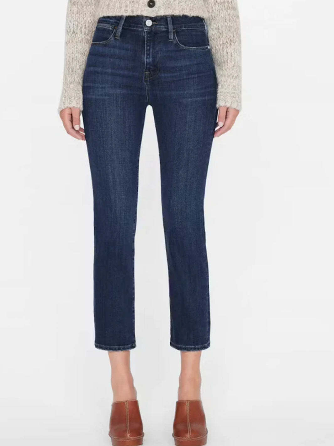 FRAME FRAME HIGH WAIST STRAIGHT-LEG JEANS