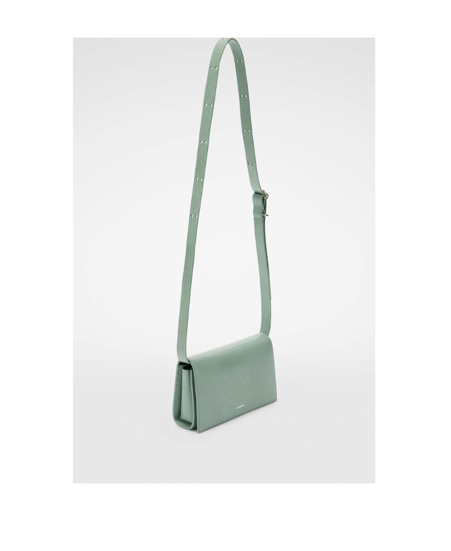 Jil Sander All-day Lizard-skin Effect Crossbody Bag In Gray
