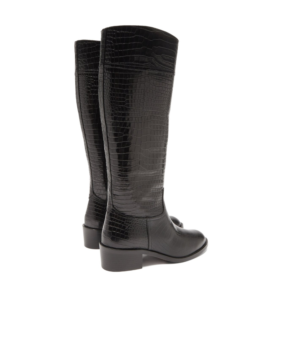 Aquazzura Black Logo Boots In Black