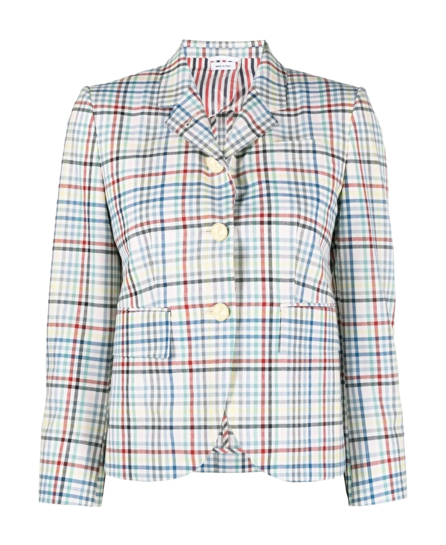 Shop Thom Browne Gingham-check Sports Blazer