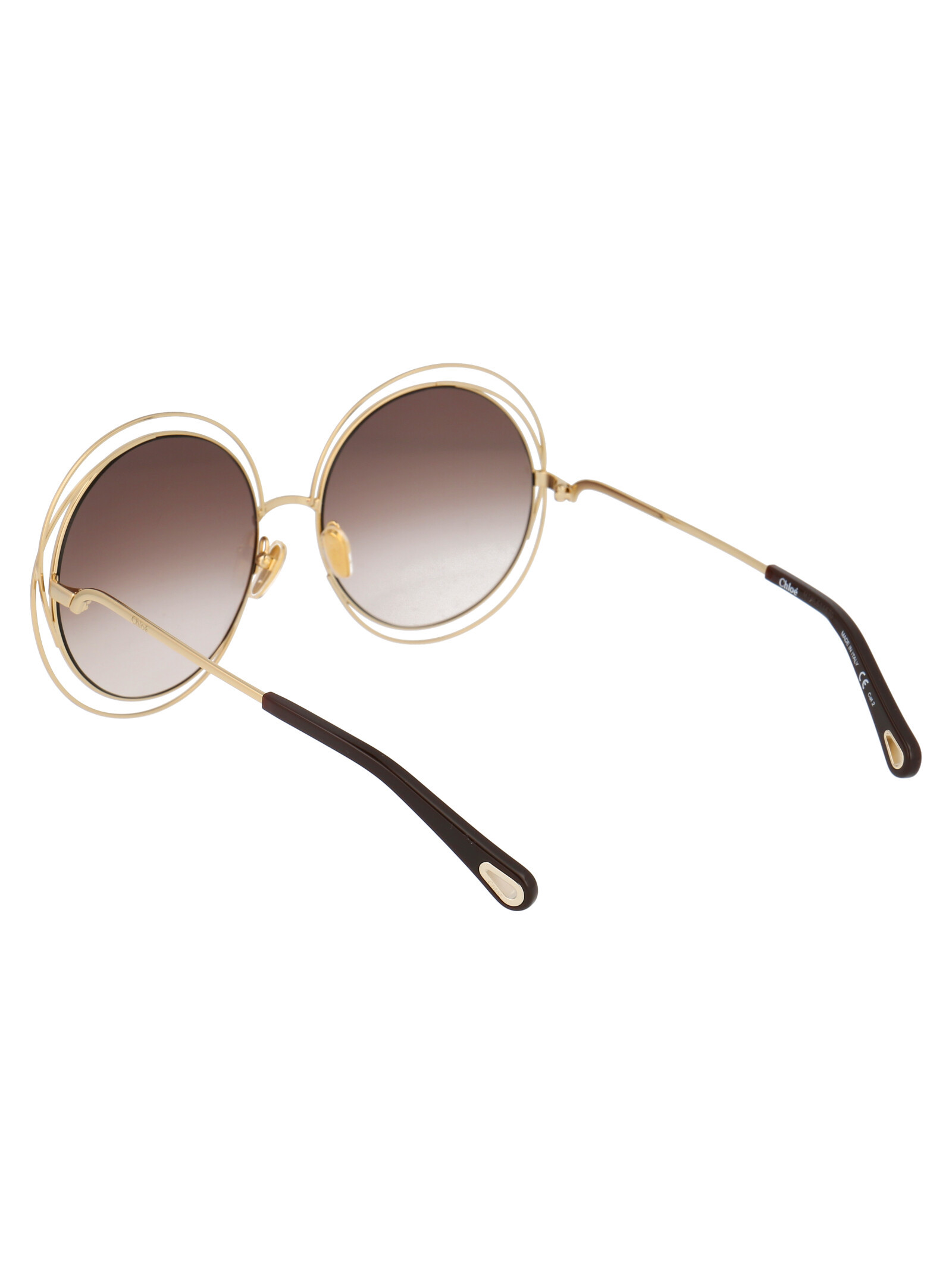 Chloé Round-frame Sunglasses In Nude