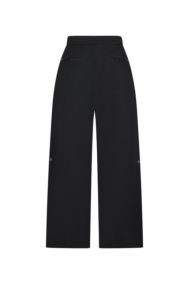 Ami Alexandre Mattiussi Ami Paris Wide Leg Pleated Pants In Black