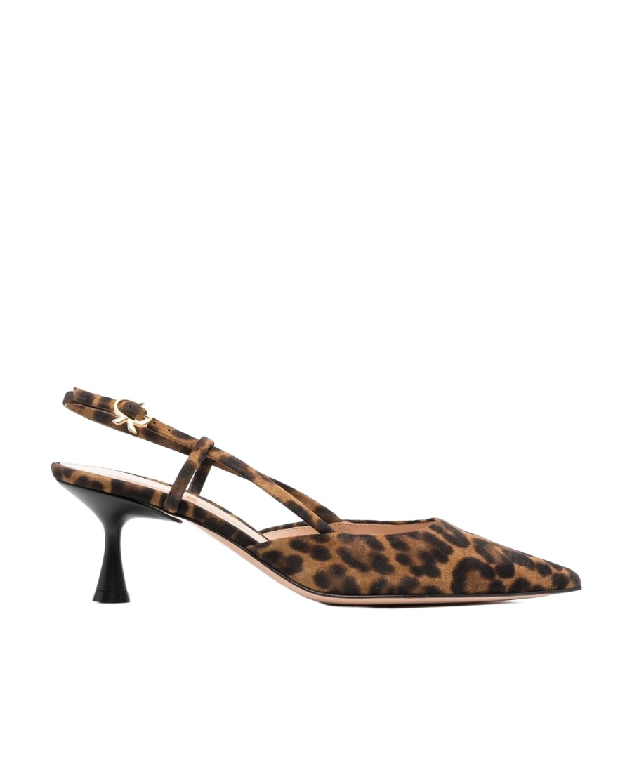 Gianvito Rossi Suede Kitten Heel Leopard Print Pumps In Multicolor