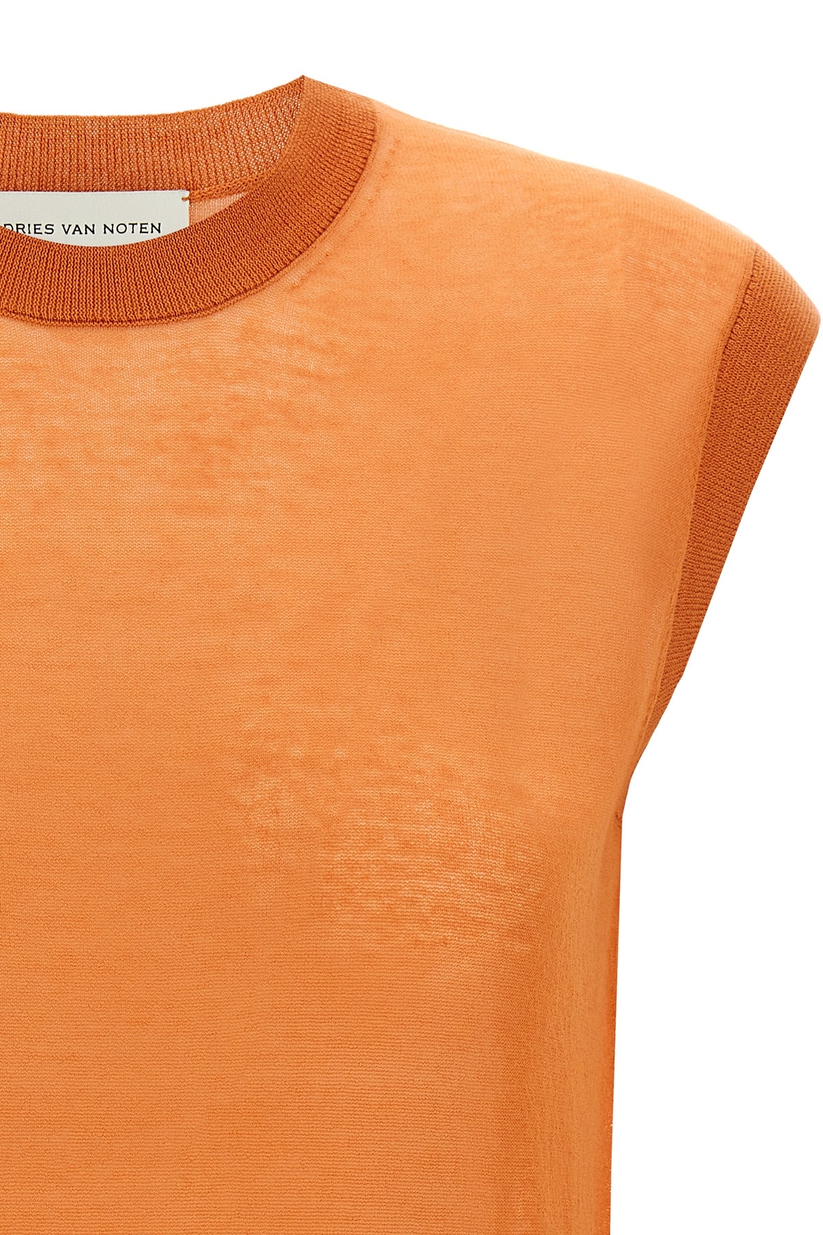 Dries Van Noten 'tamara' Crew Neck Vest In Orange