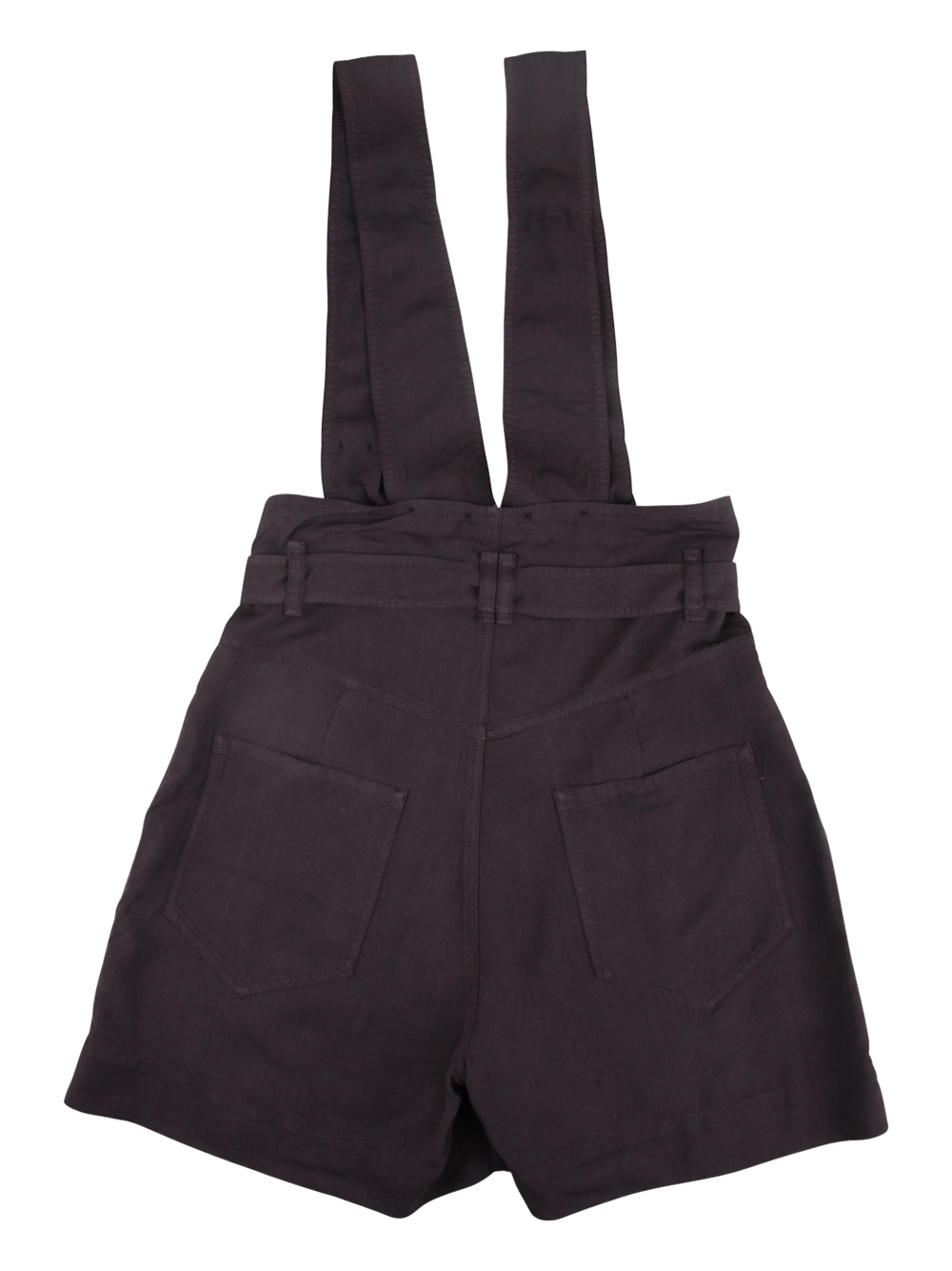 ISABEL MARANT BOW-DETAIL DUNGAREE SHORTS