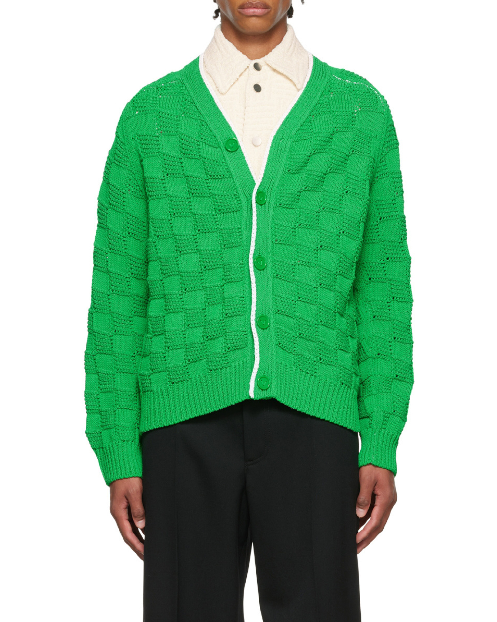 BOTTEGA VENETA INTRECCIATO KNITTED CARDIGAN