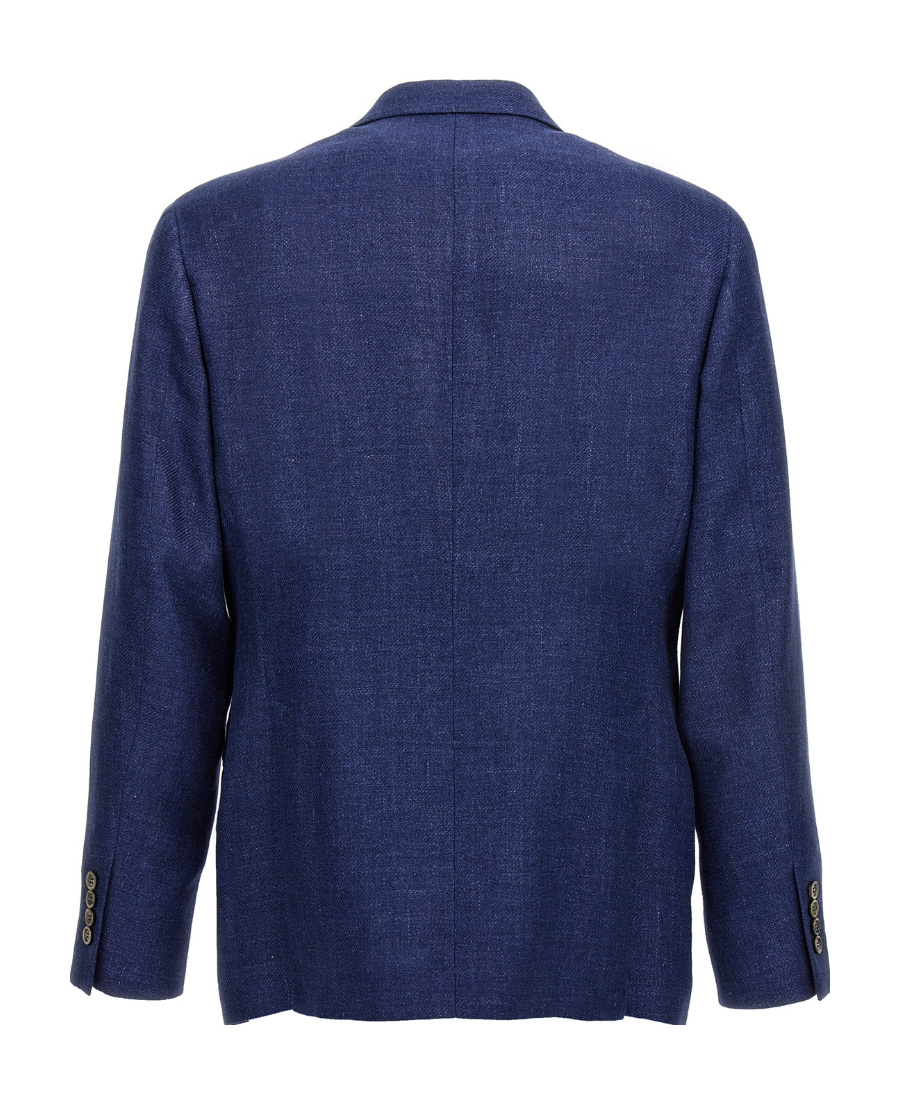 Brunello Cucinelli Single-breasted Tailored Blazer In Blue