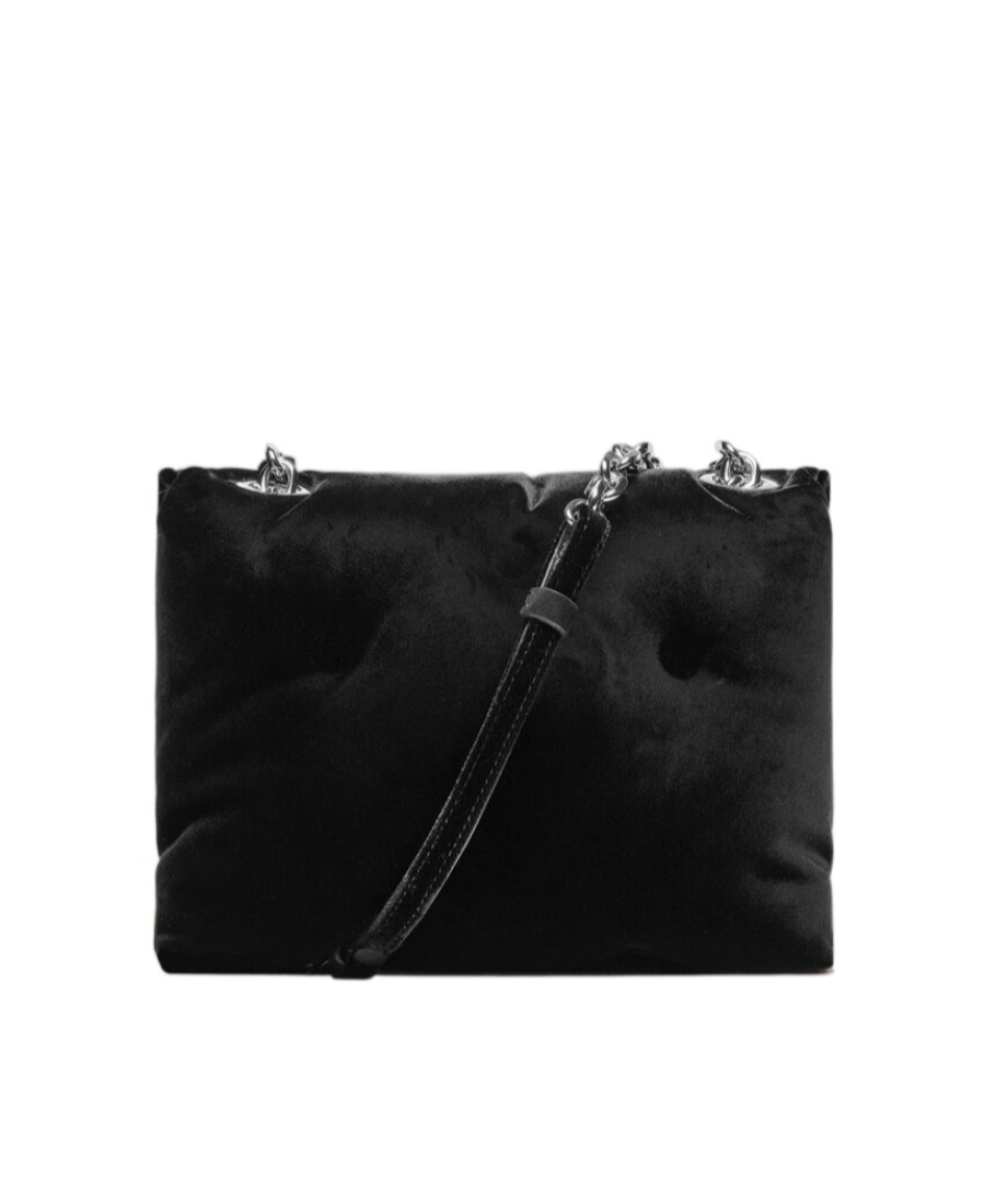 Maison Margiela Glam Slam Velvet Crossbody Bag In Black