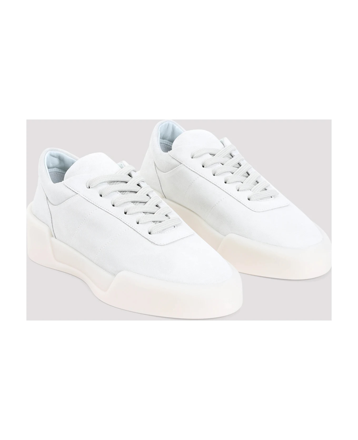 Fear Of God Logo Patch Lace-up Sneakers In White