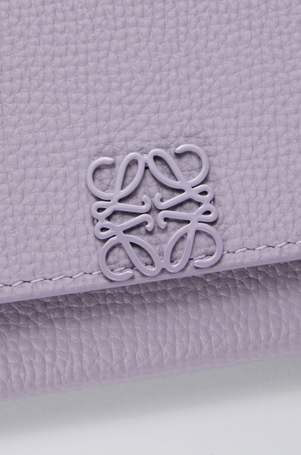 Loewe Anagram Continental Wallet In Pebble Grained Calfskin In Purple