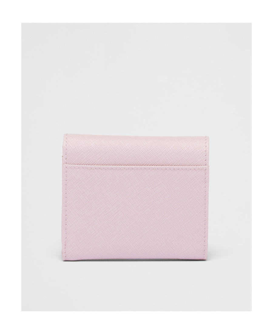 Prada Triangle-logo Saffiano Leather Wallet In Pink