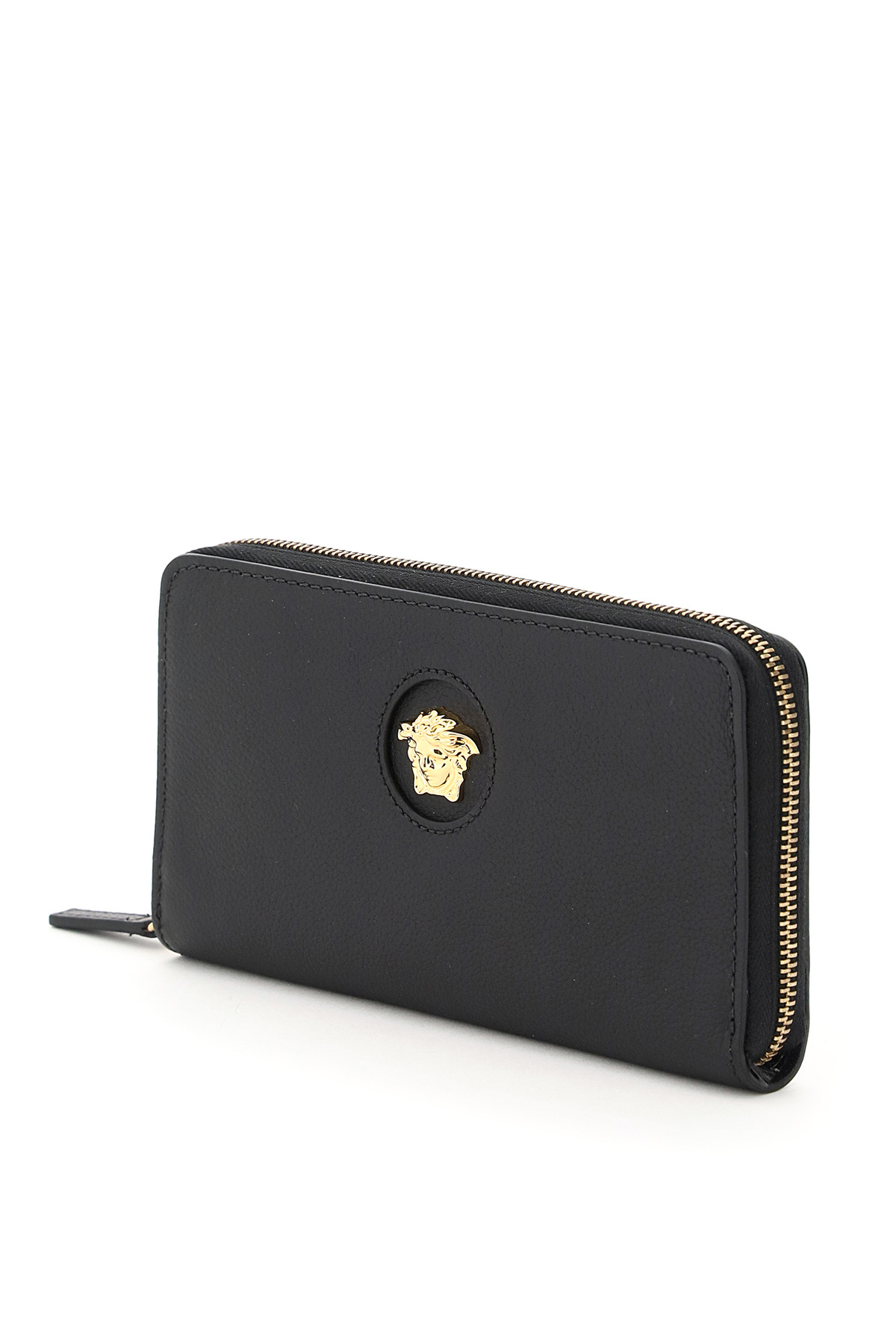 Versace La Medusa Continental Wallet In Black