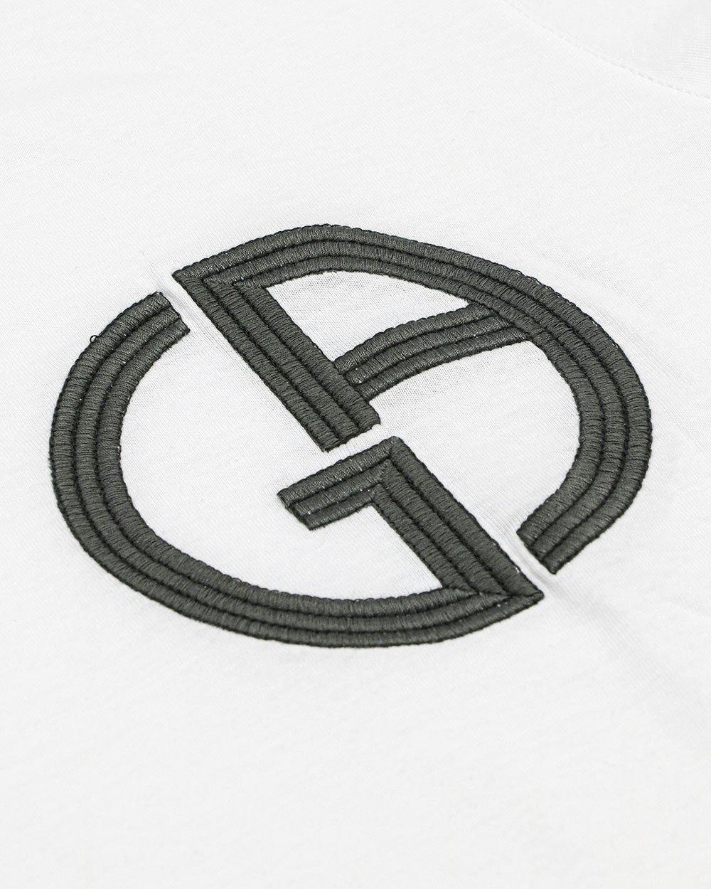 Giorgio Armani Logo Details T-shirt In White