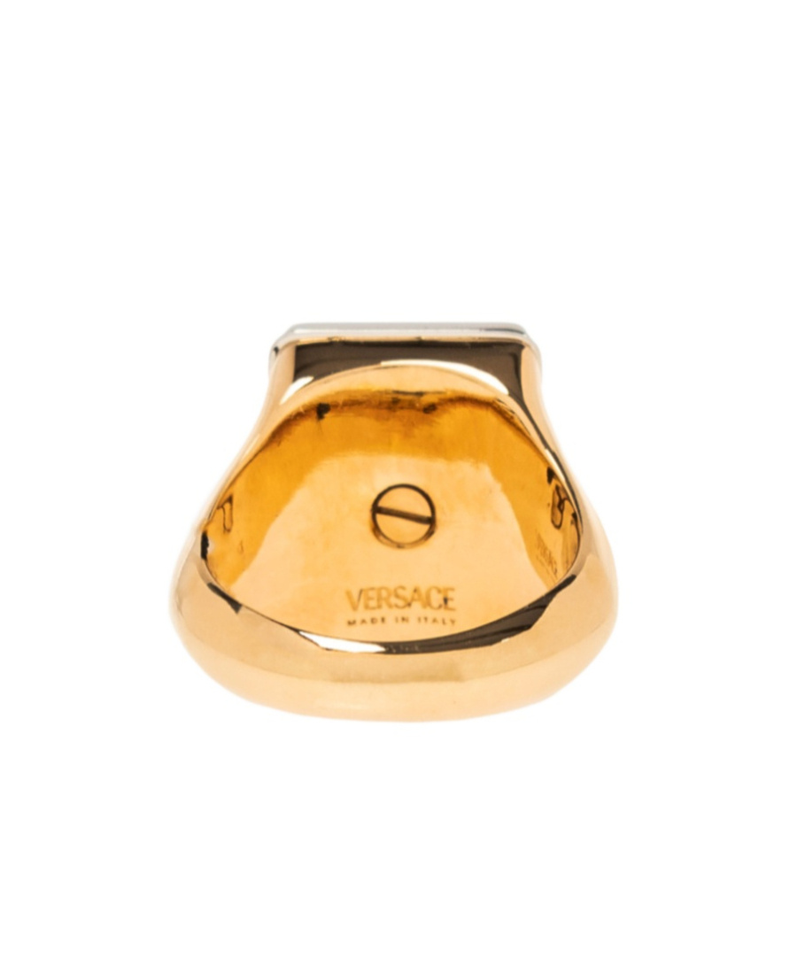 Versace Medusa Signet Ring In White