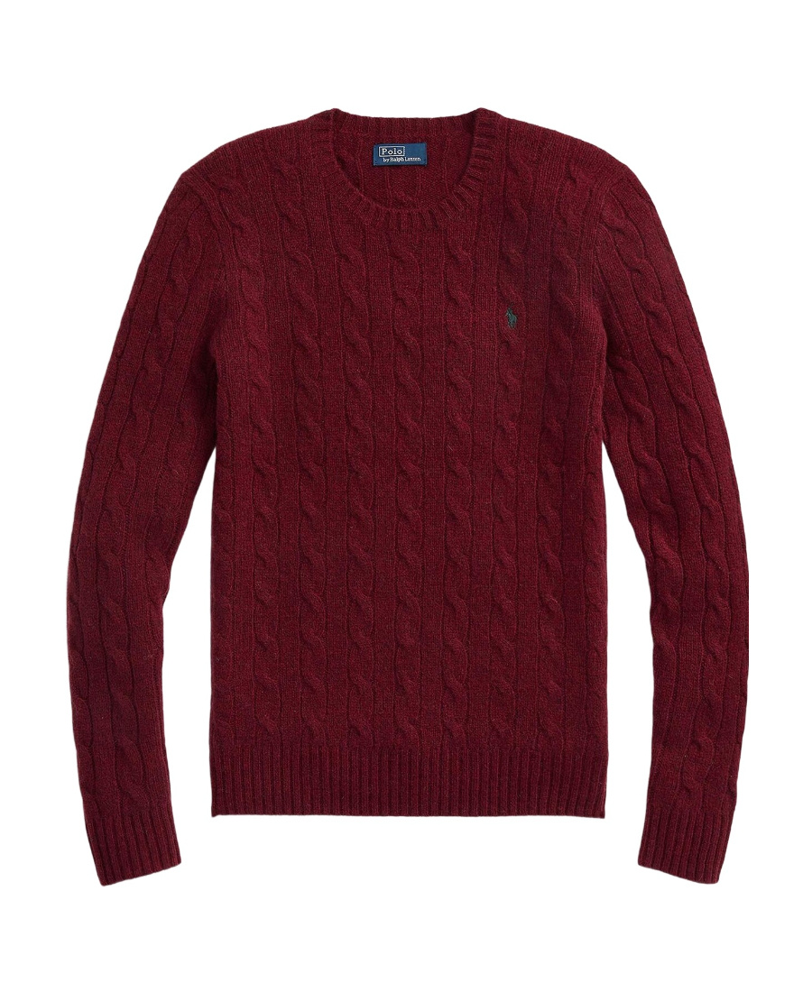 Shop Polo Ralph Lauren Polo Pony Cable-knit Jumper In Brown