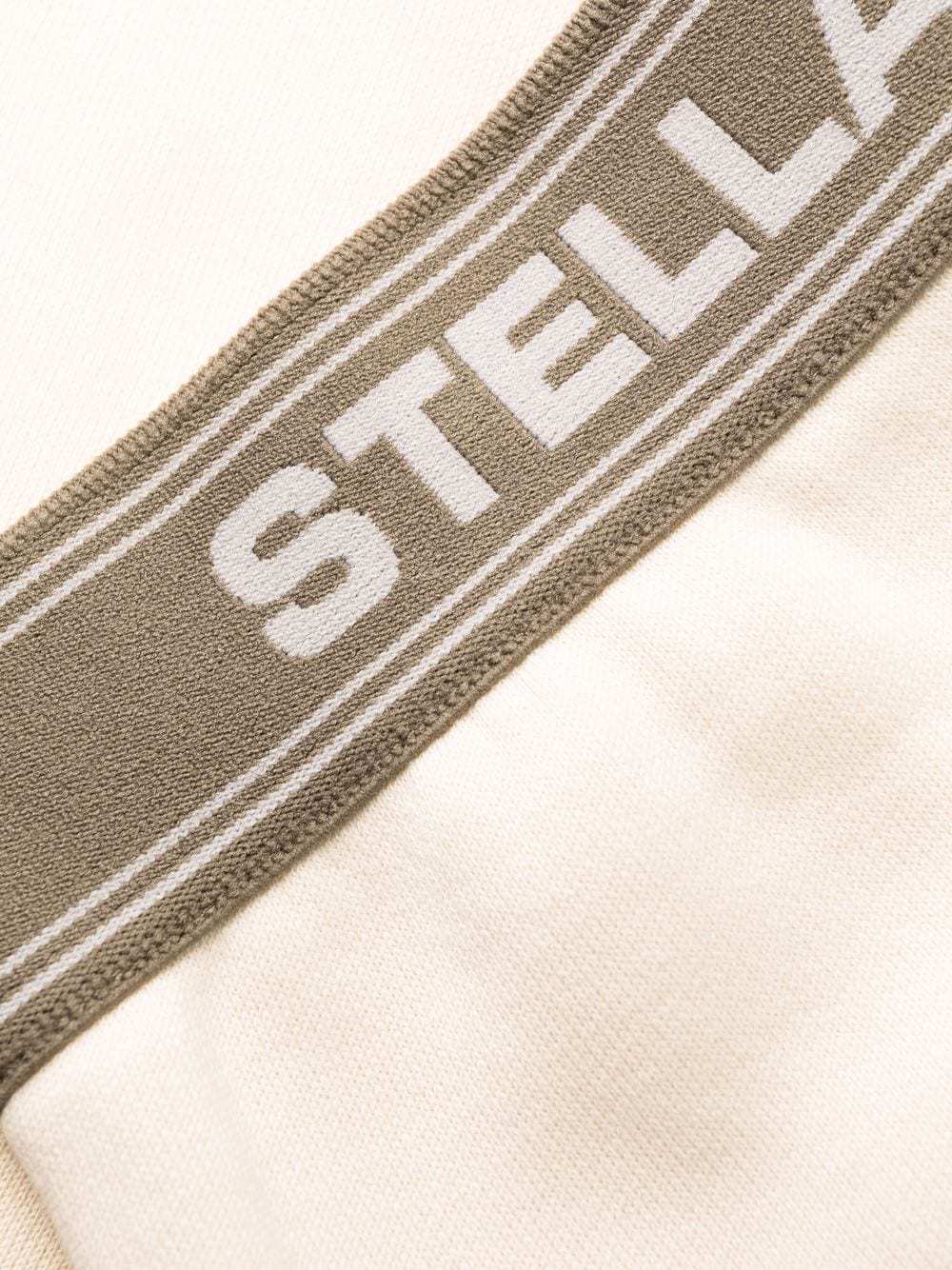 Stella Mccartney Logo-waistband Flared Trousers In White