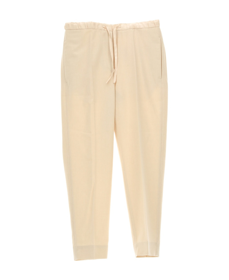 Jil Sander Drawstring Trousers In Nude