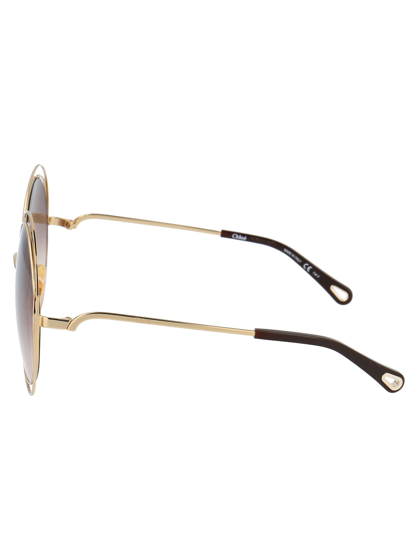 Chloé Round-frame Sunglasses In Nude